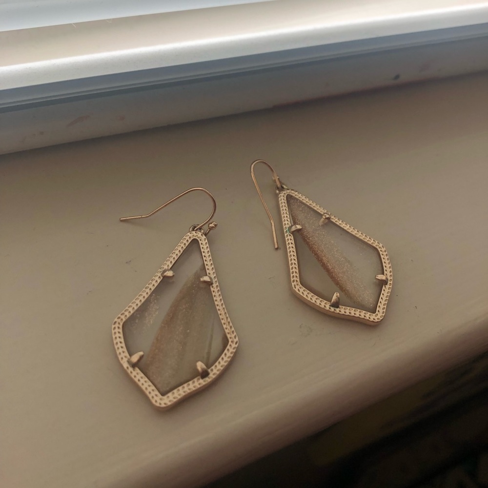 Kendra Scott Alex gold dusted rose gold earrings